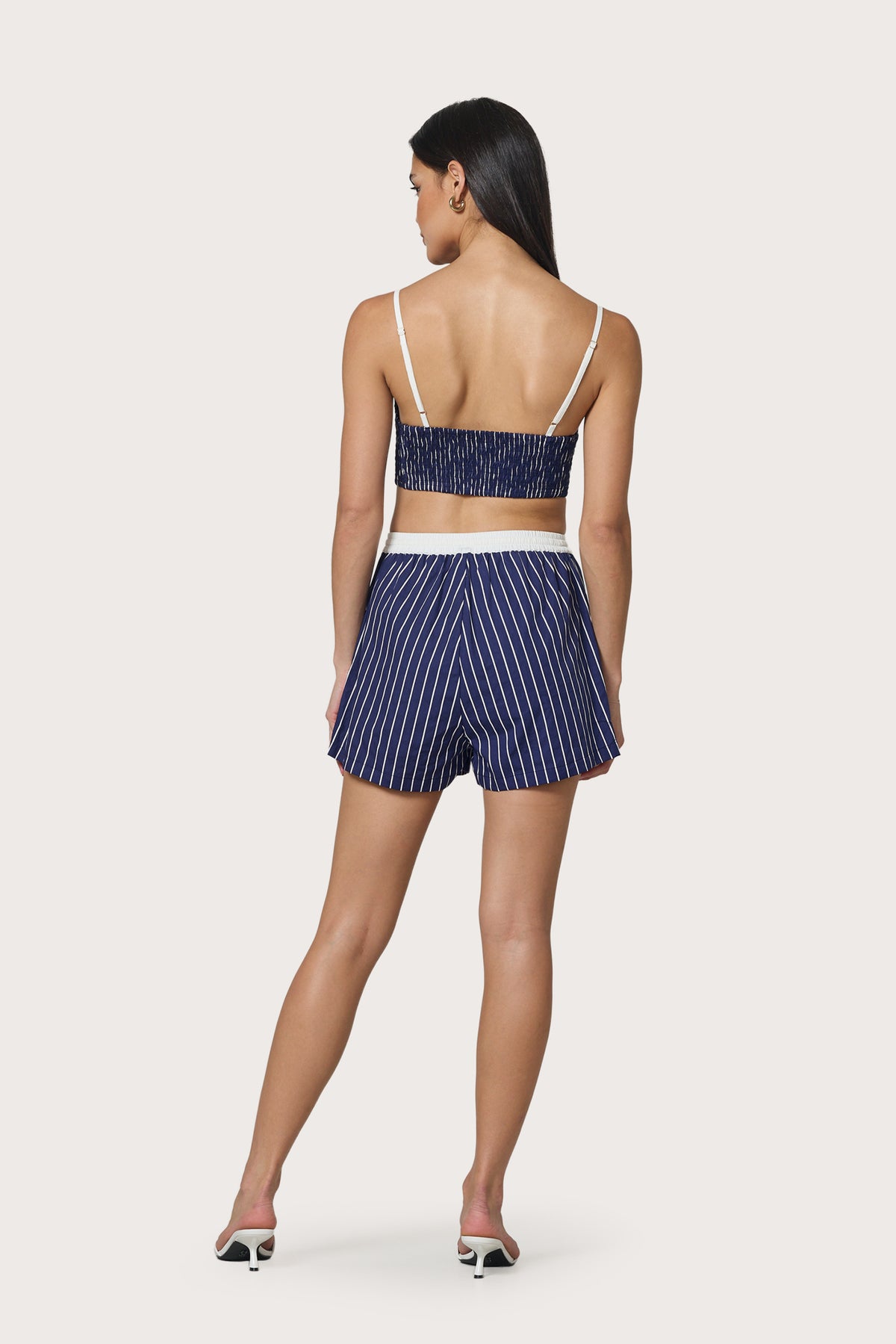 Lusana Donovan Short - Indigo Stripe