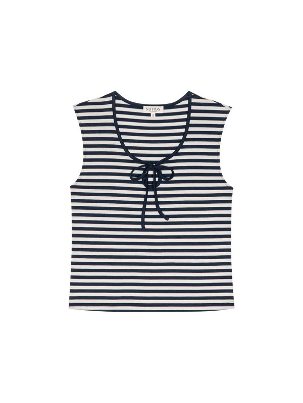 Nation Ltd. Kacy Tank - Navy City Stripe