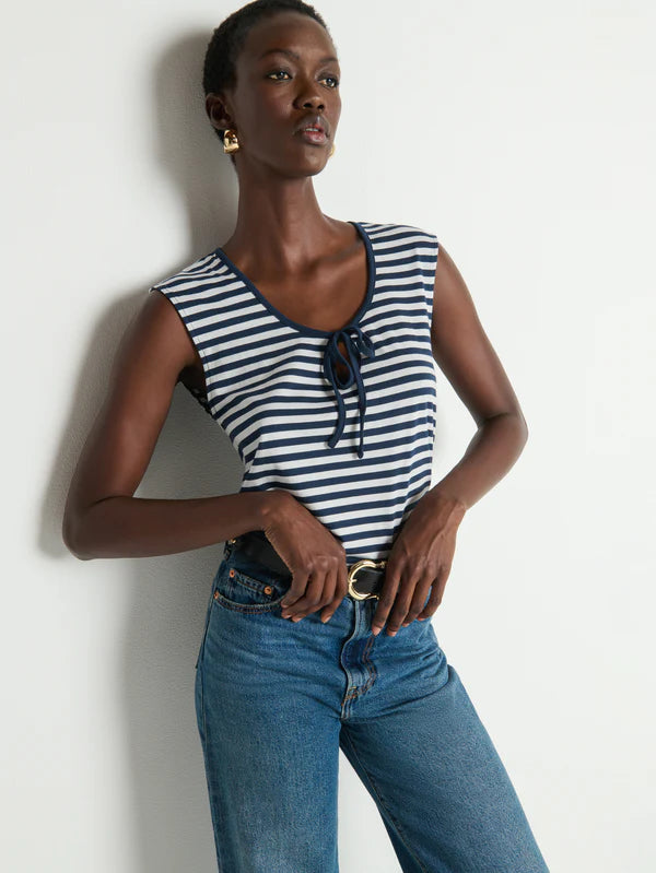 Nation Ltd. Kacy Tank - Navy City Stripe