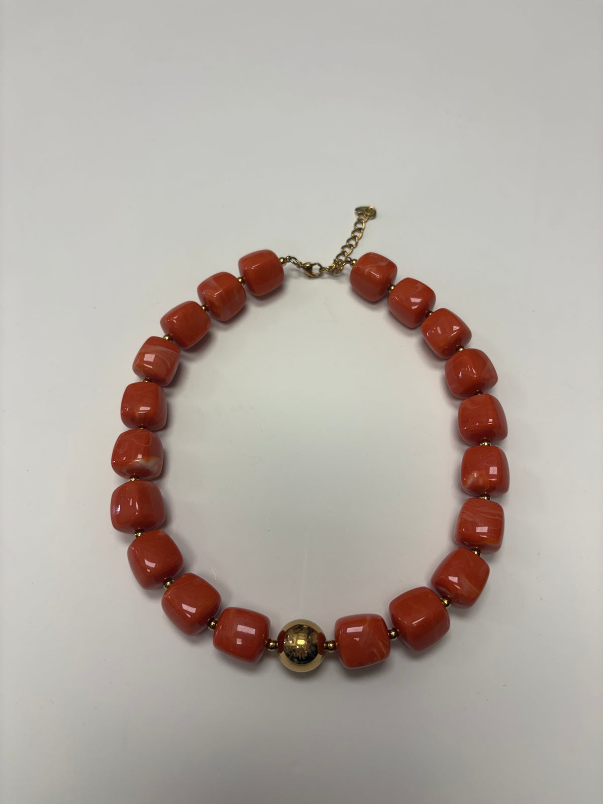 Bracha Pierce Beaded Necklace - Orange