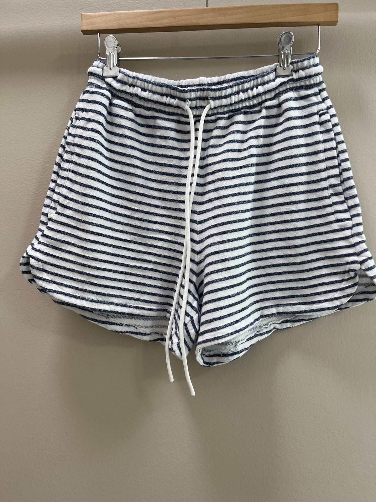 Sundry Stripe Track Short- Optic White