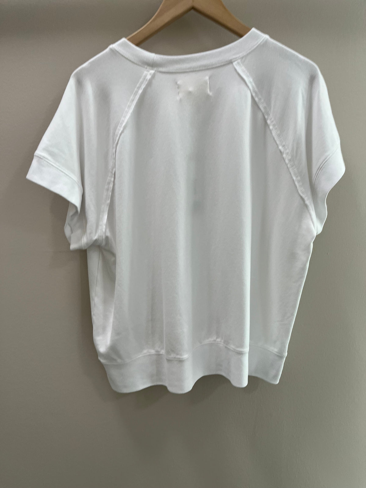 Mila Raglan Short Sleeve Sweatshirt - White
