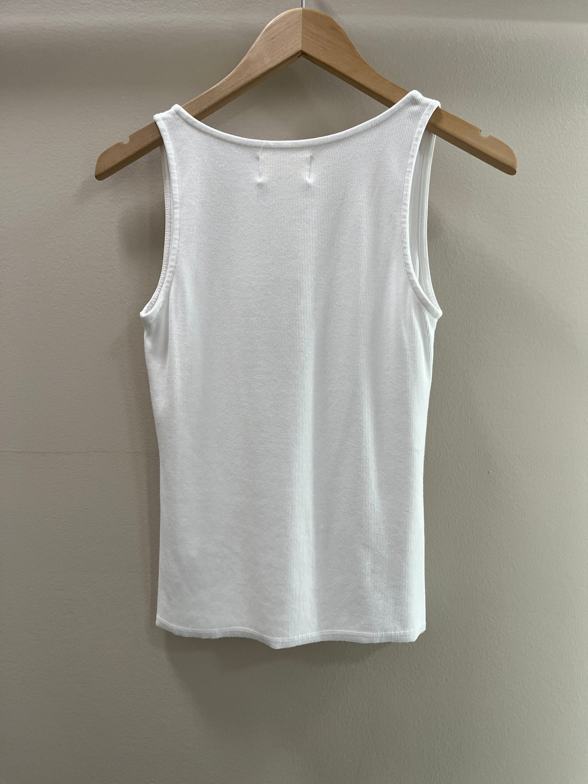 Mila Long Sleeve Button Down Tank - White