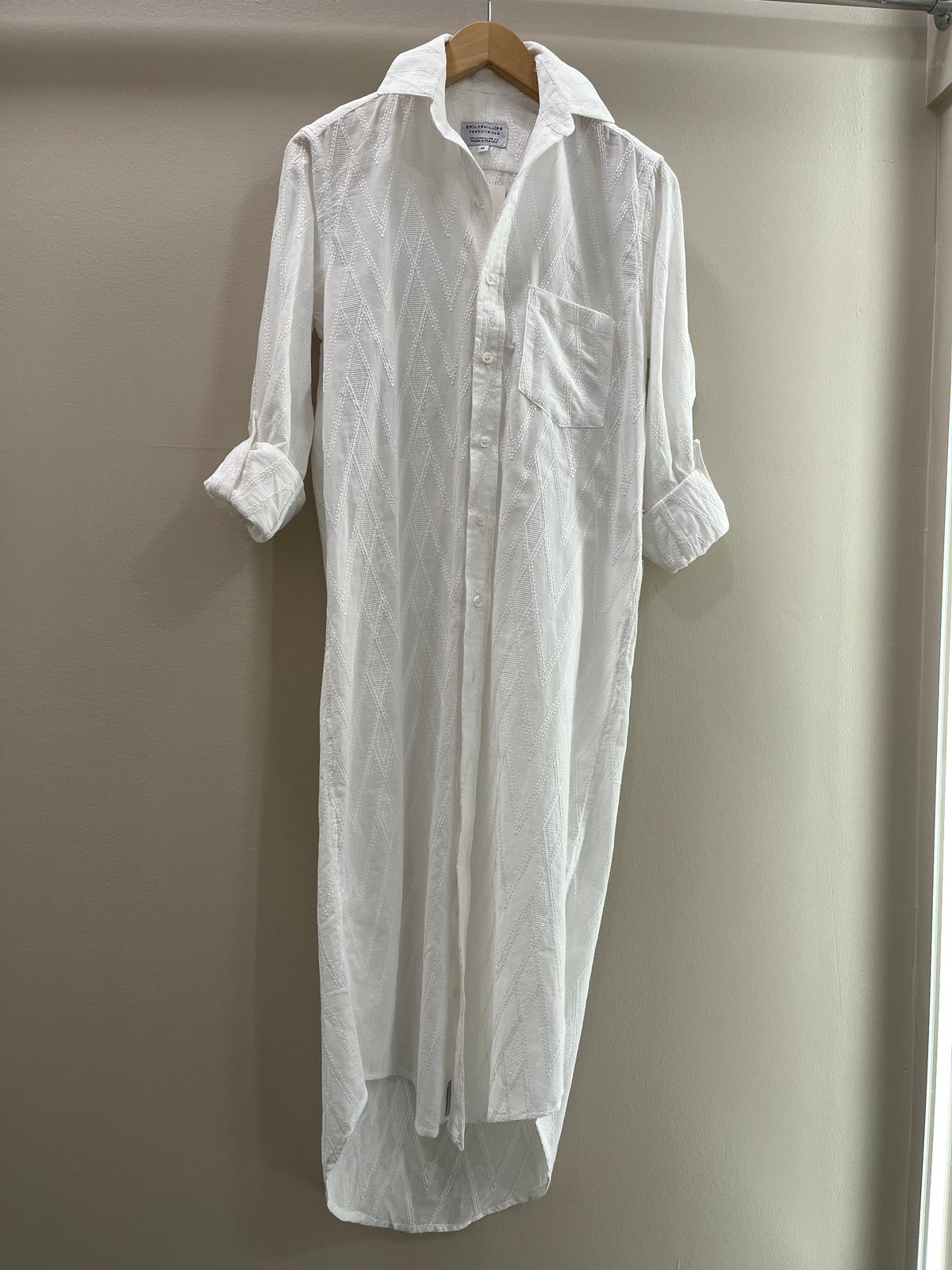 Emily Phillips Midi Dress - White Diamond