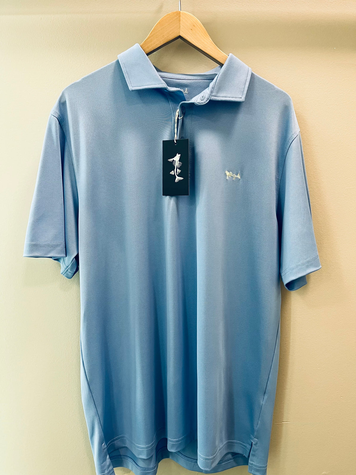 Coastal Cotton Performance Solid Pique Polo- Surf