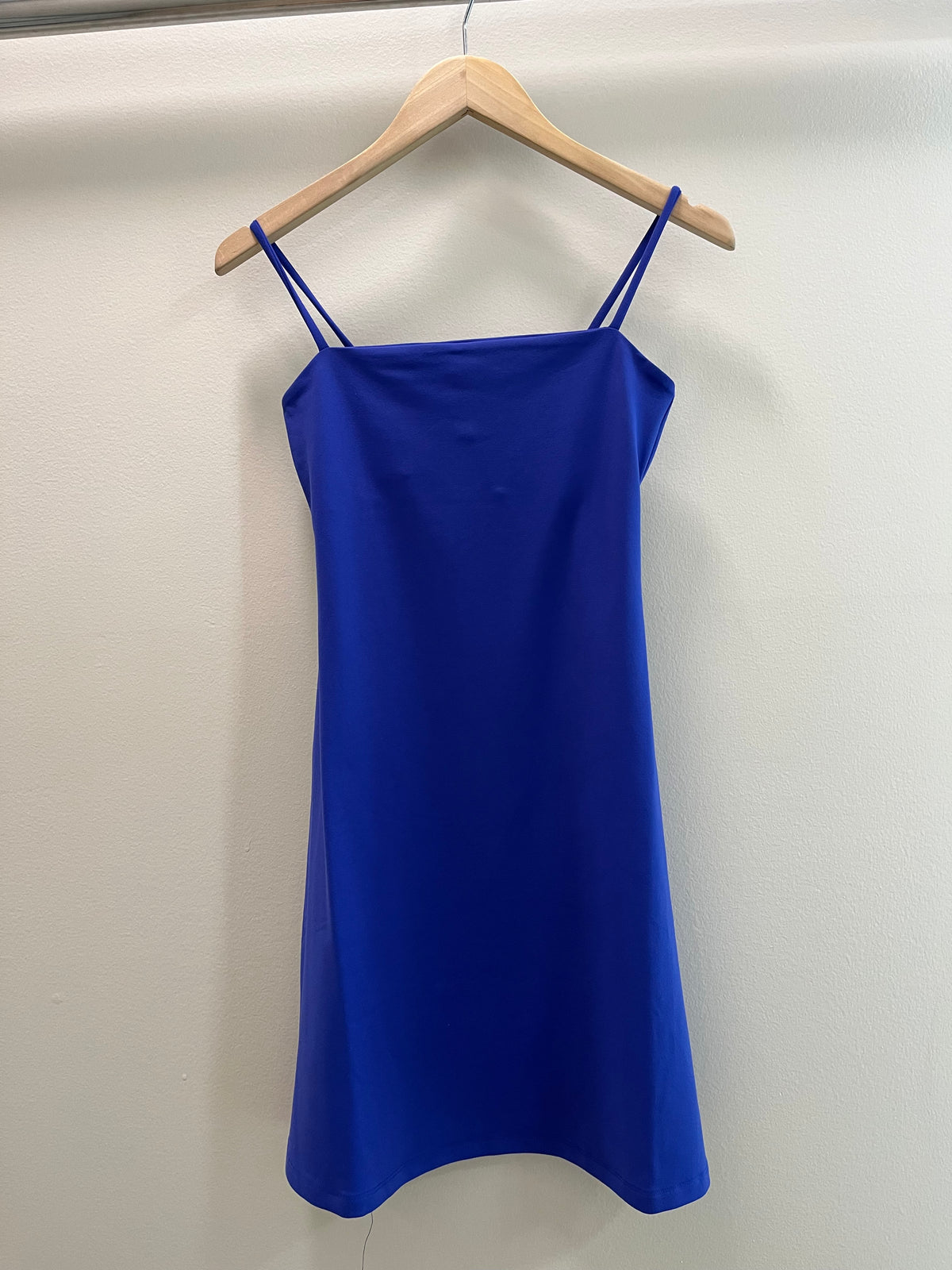 Susana Monaco Knit Poplin Strap Drop Waist Dbl Tier dress 17"- Flame