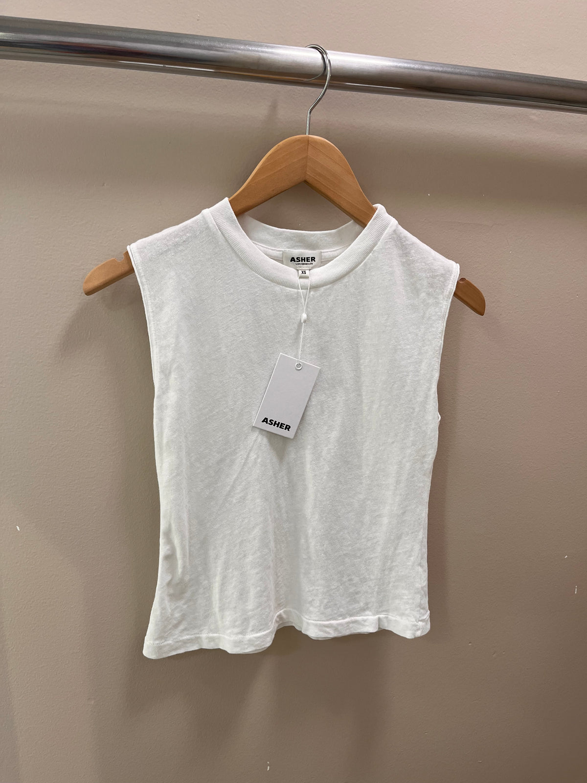 ASHER Maya Muscle Tank- White