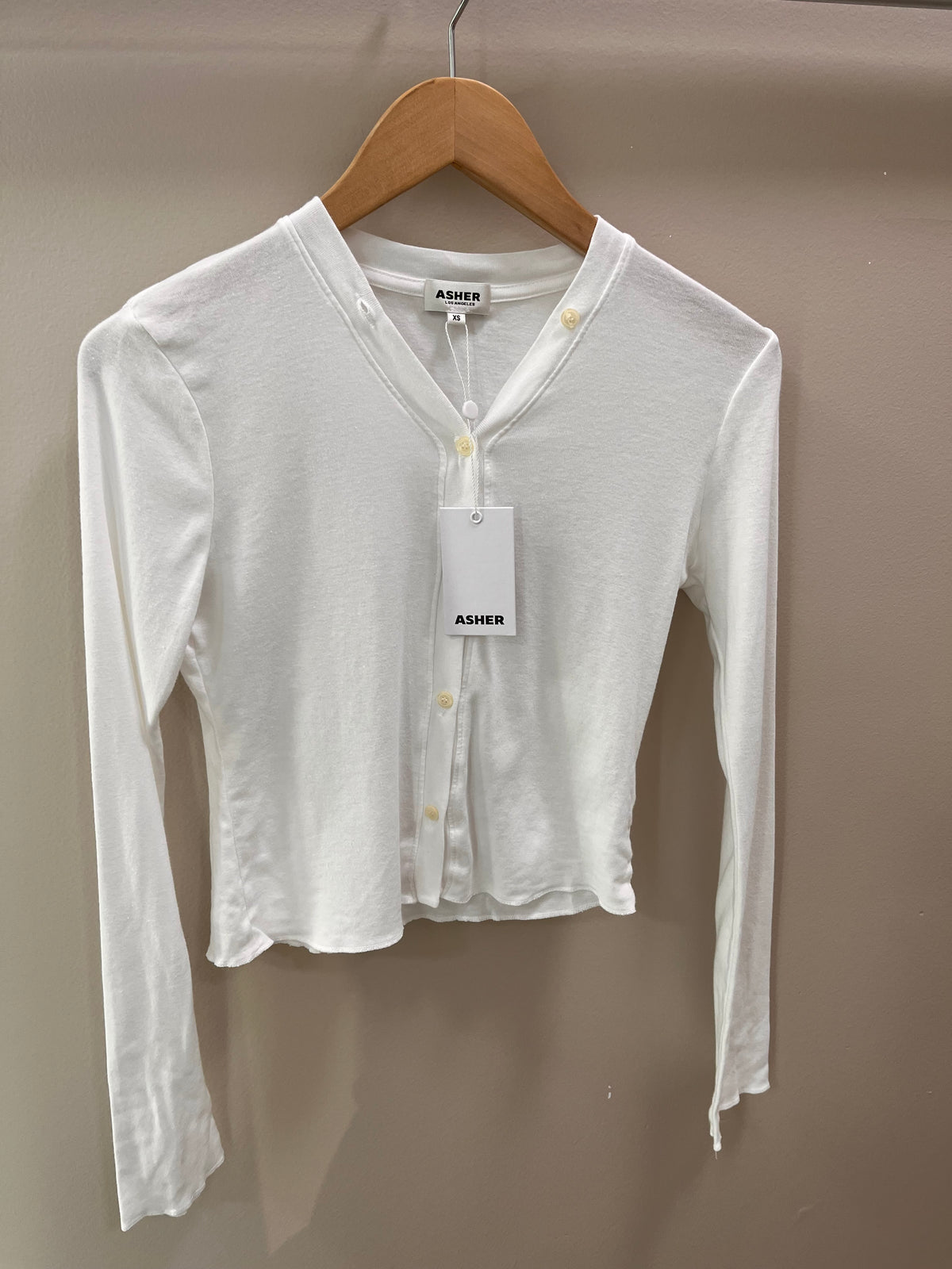 ASHER Chelsea Cardigan- White