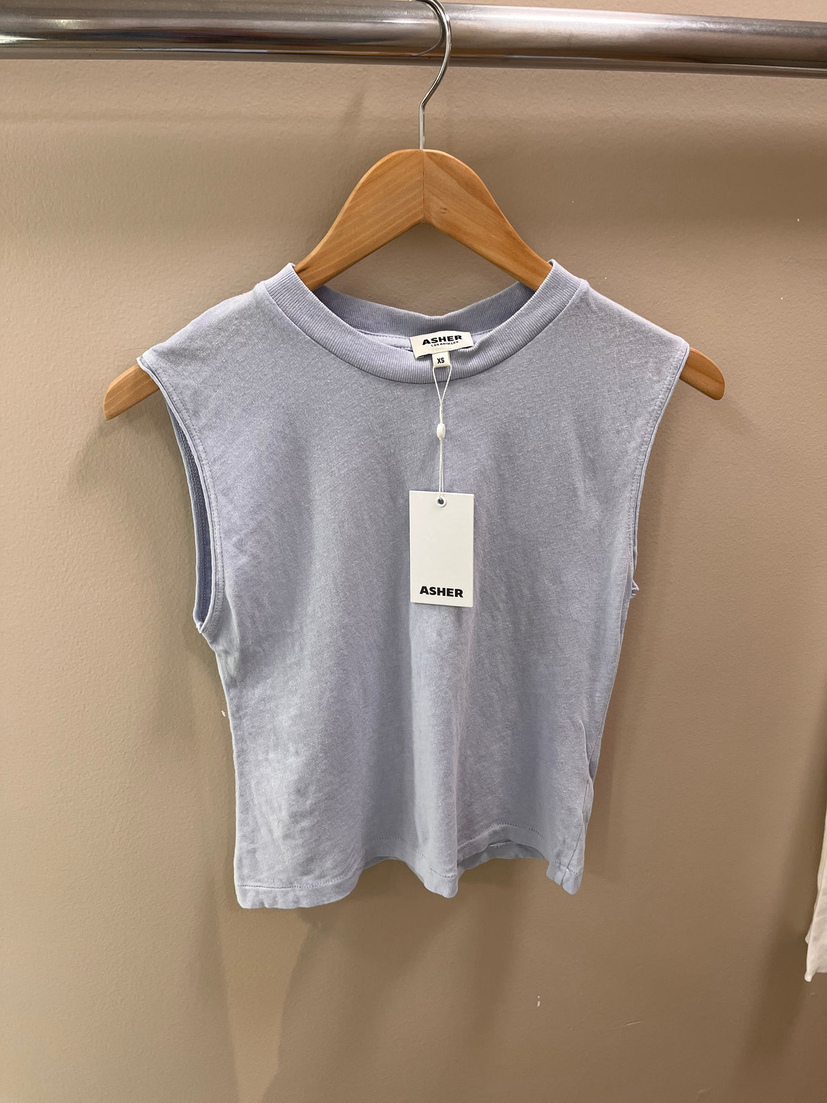 ASHER Maya Muscle Tank- Ice Blue