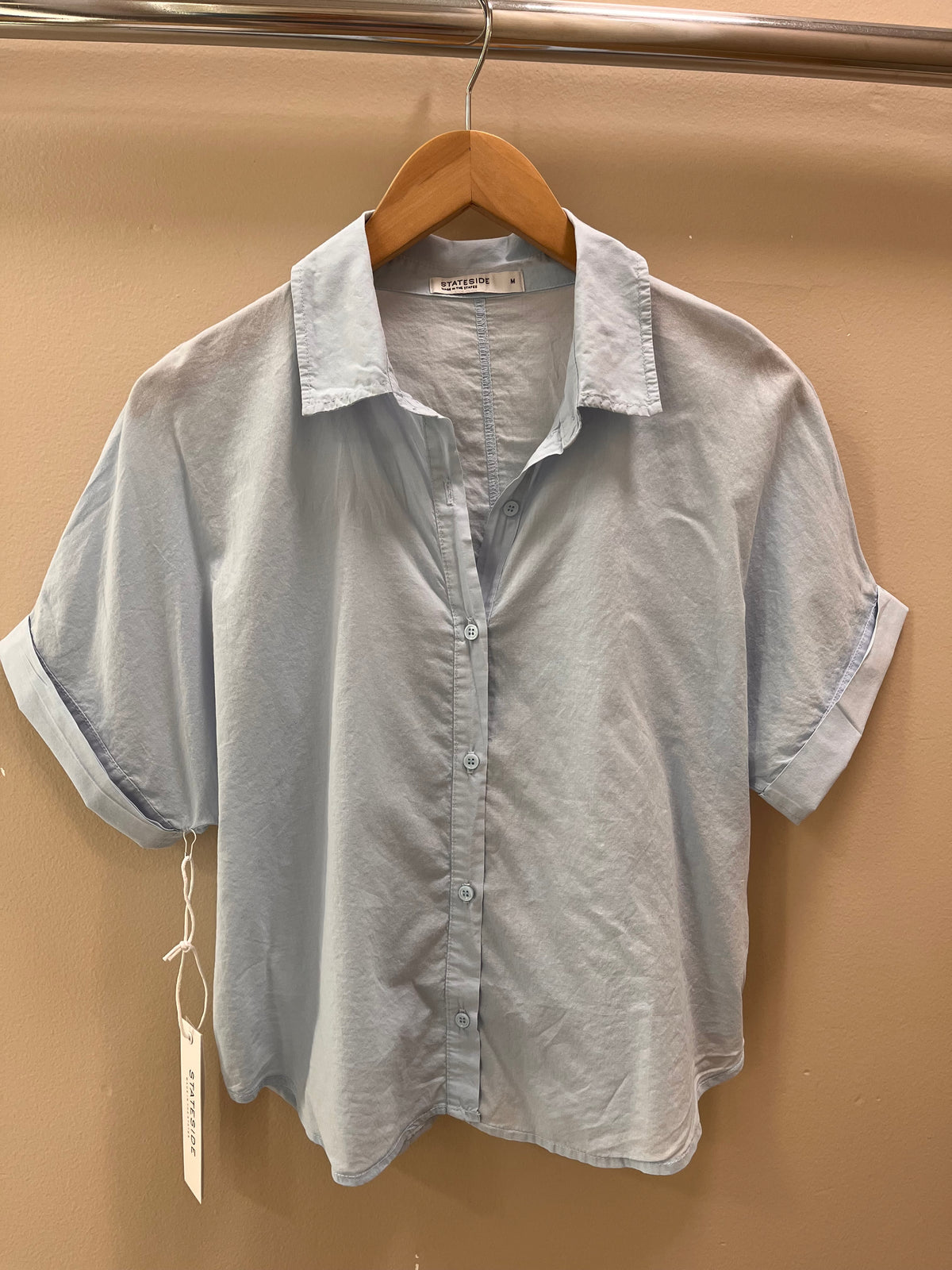 Stateside Voile Dolman Shirt- Blue Haze