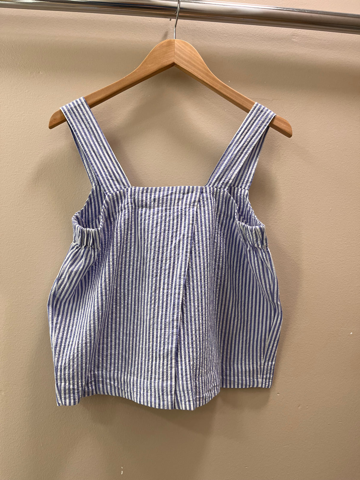 Sundry Tank Top with Open Back- Dusty Sky
