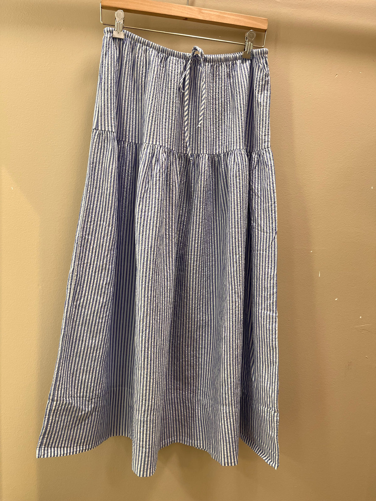 Sundry Gathered Skirt- Dusty Sky