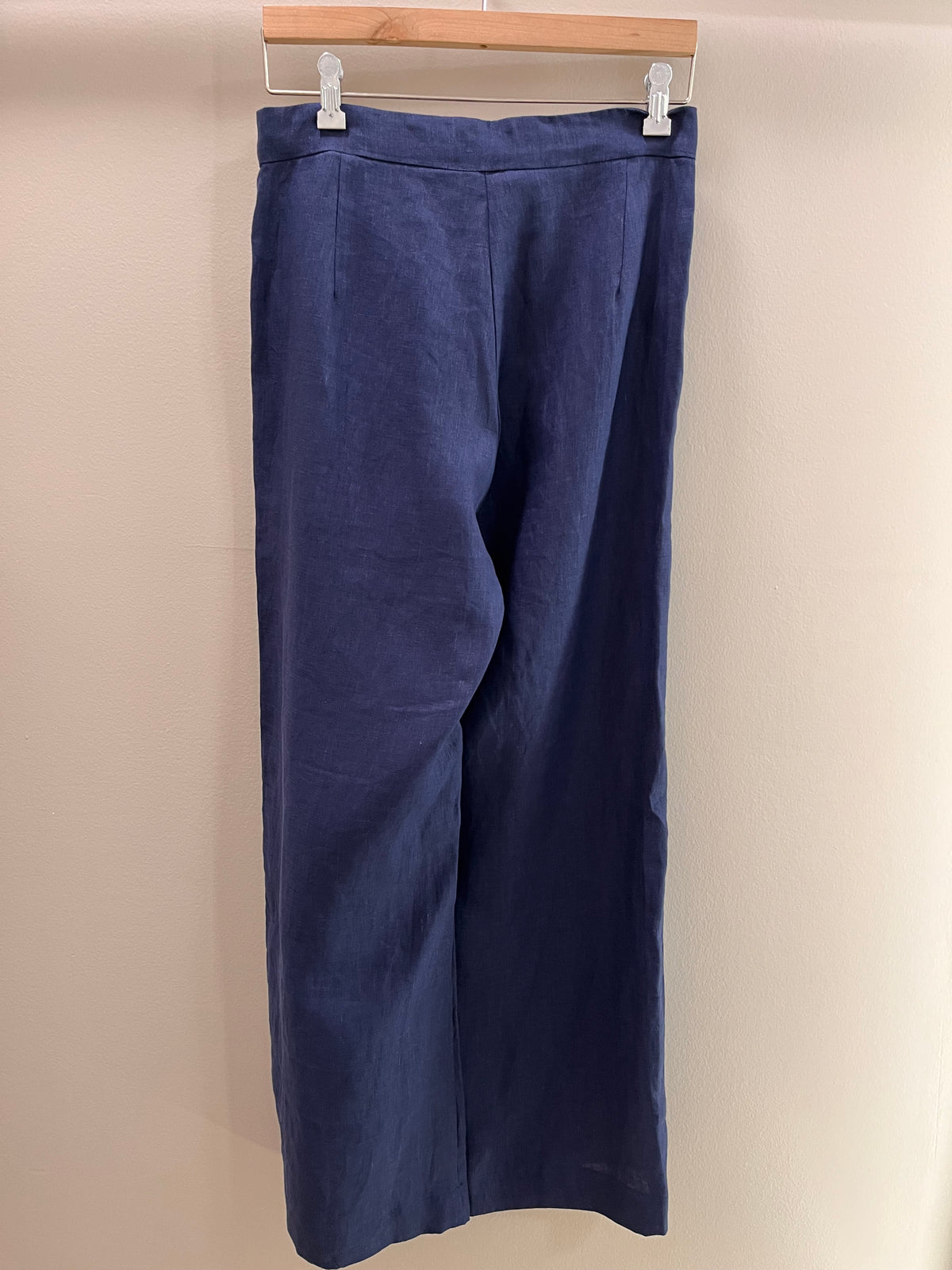 Lusana Tailor Linen Pant- Indigo