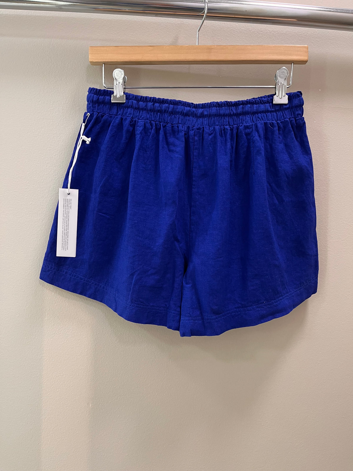 Stateside Linen Patch Pocket Shorts- Sea Glass