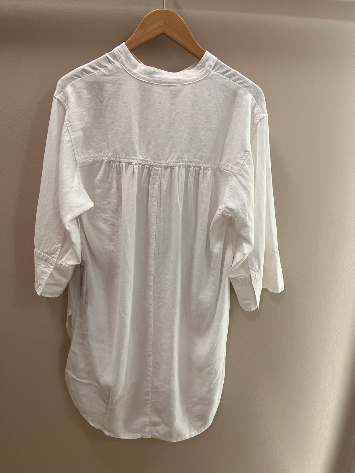 Stateside Linen Henley Tunic- White