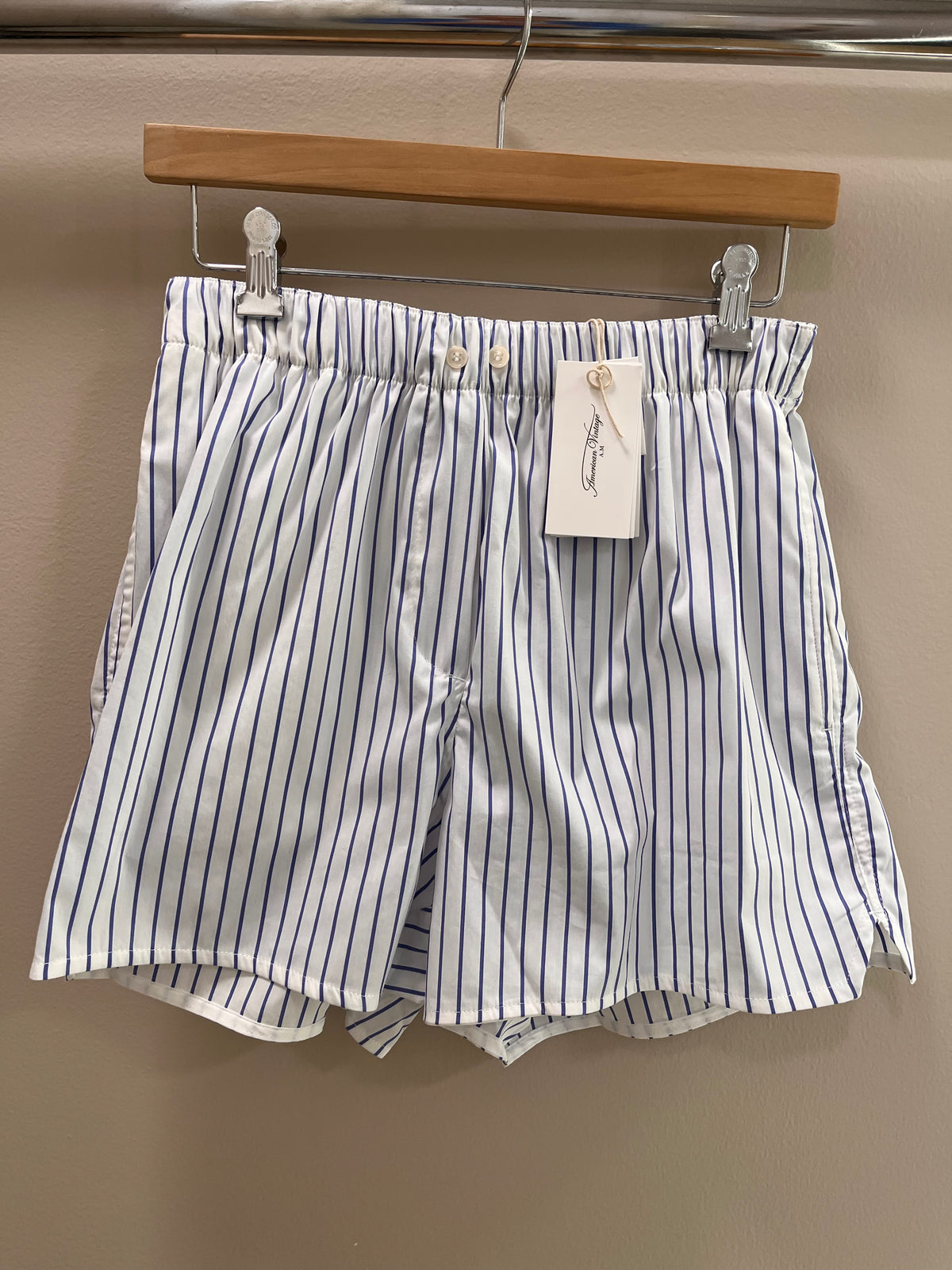 American Vintage Womens Poplin Short- River Stripes