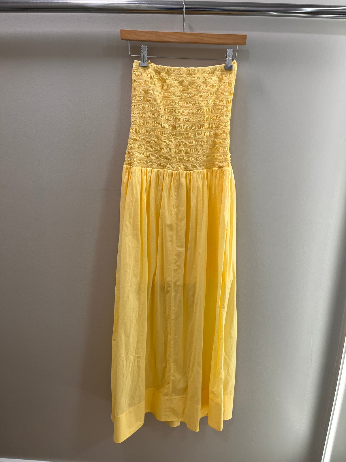 Stateside Voile Ruched Tube Top Dress- Buttercup