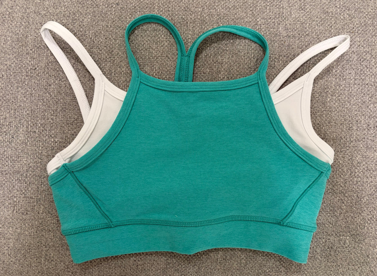 Beyond Yoga Spacedye Layered Long Line Bra- Caribbean Sea
