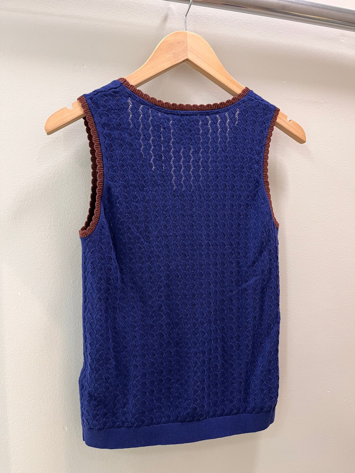 Varley Jocey Knit Top- Bright Navy