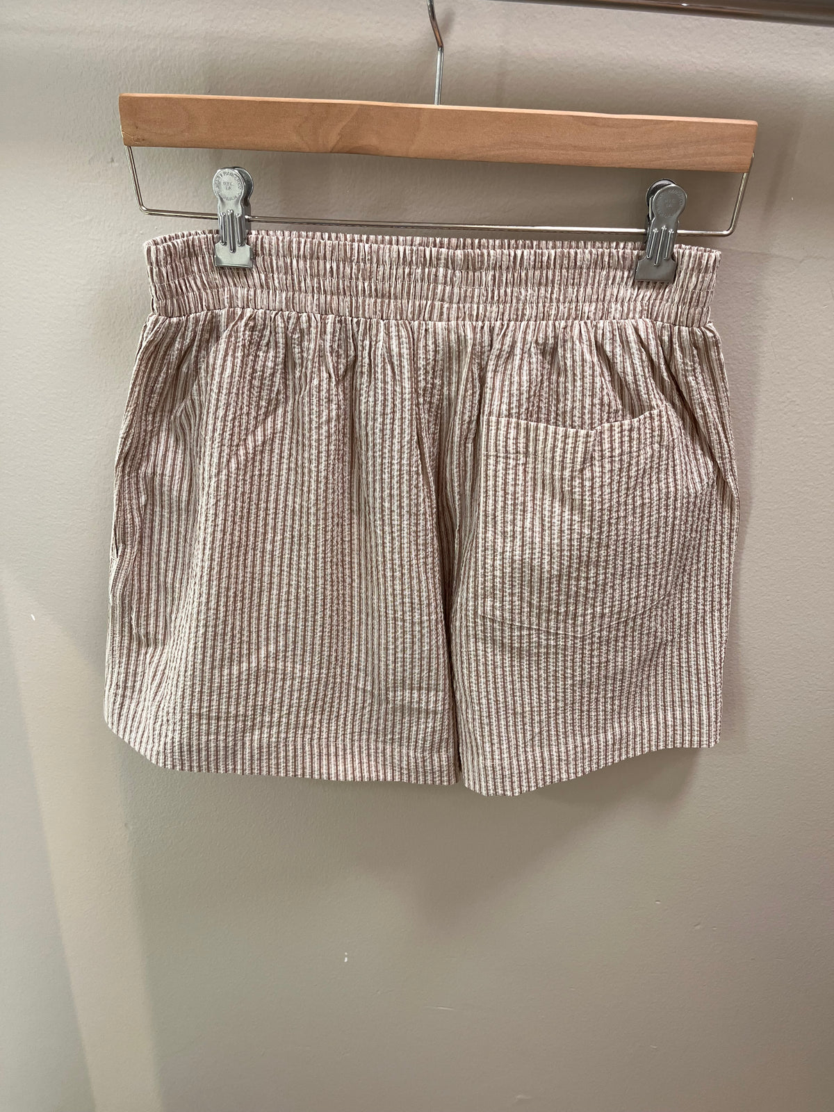 Varley Darina Short 4 - Birch Taupe Stripe