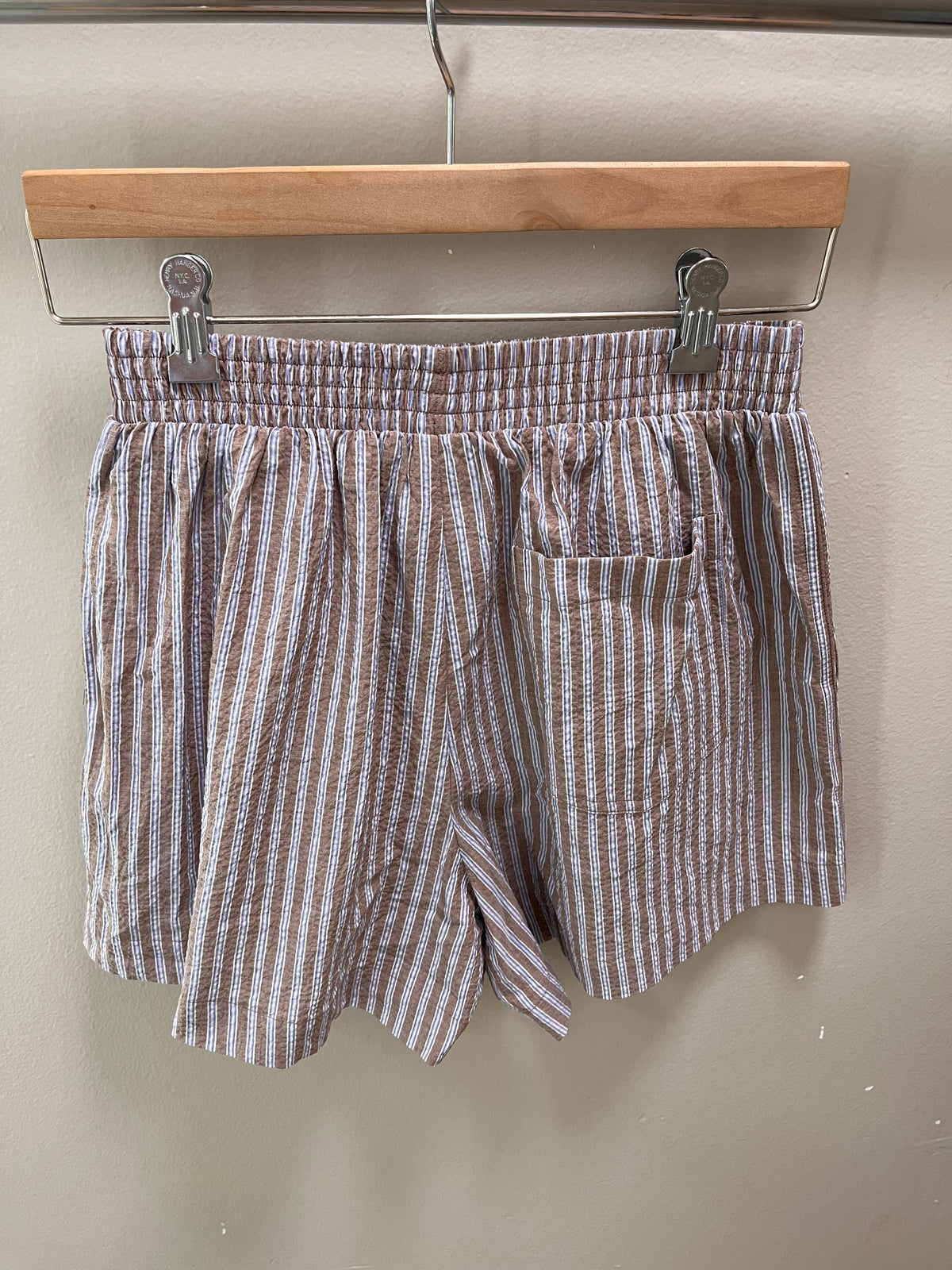 Varley Darina Short 4 - Cocoa Blue Stripe