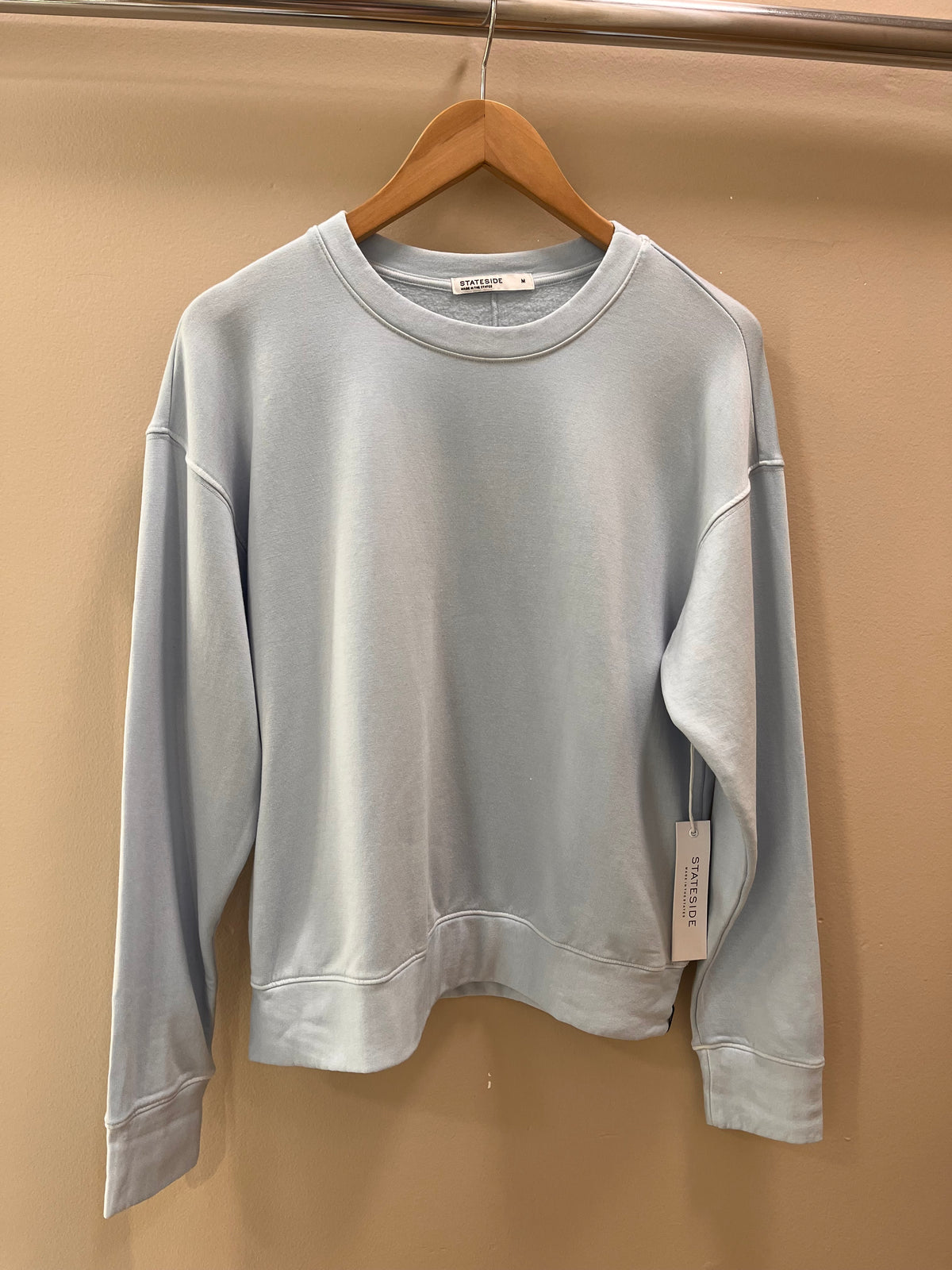 Stateside Softest Fleece Crewneck Pullover- Blue Haze