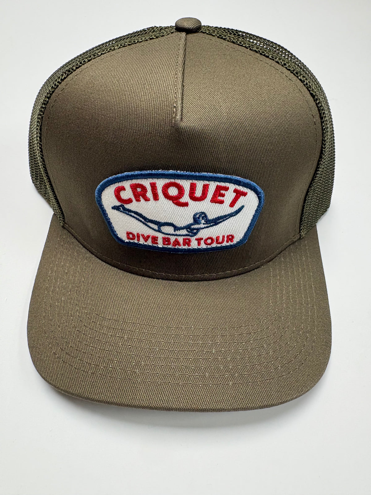 Criquet Twill Trucker Hat- Olive
