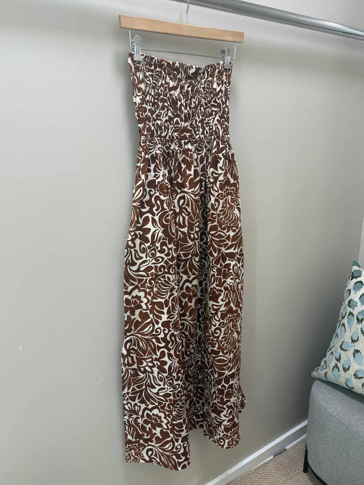 Nude Lucy Shirred Maxi Dress- Florense