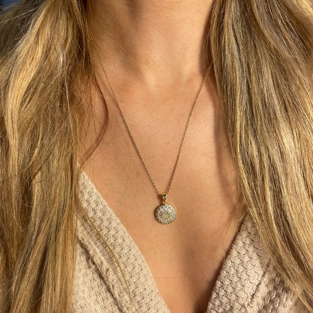 Nikki Smith Antique Crystal Necklace - Adjustable Gold Necklace