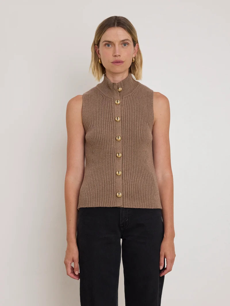 Nation Ltd. Ira Sweater Vest- Biscotti