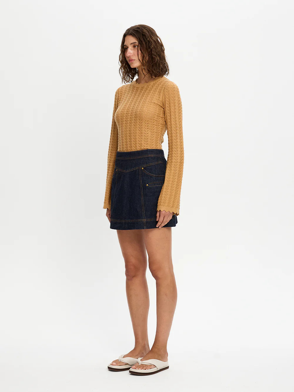 Kivari Logan Knit Top - Tan