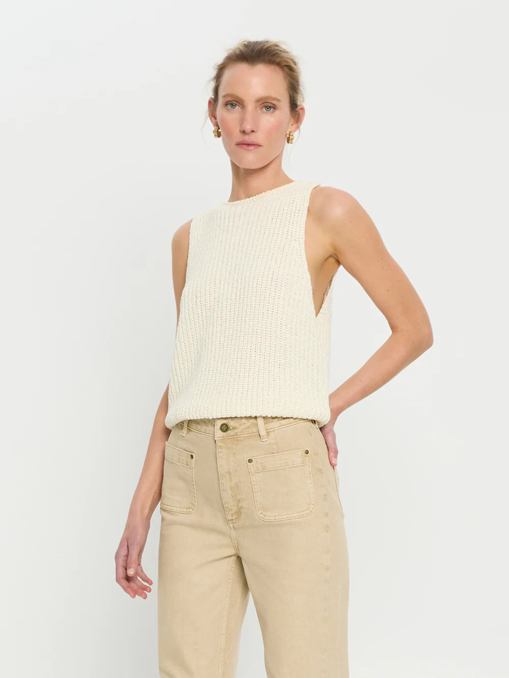 Kivari Ivy Knit Cami - Natural
