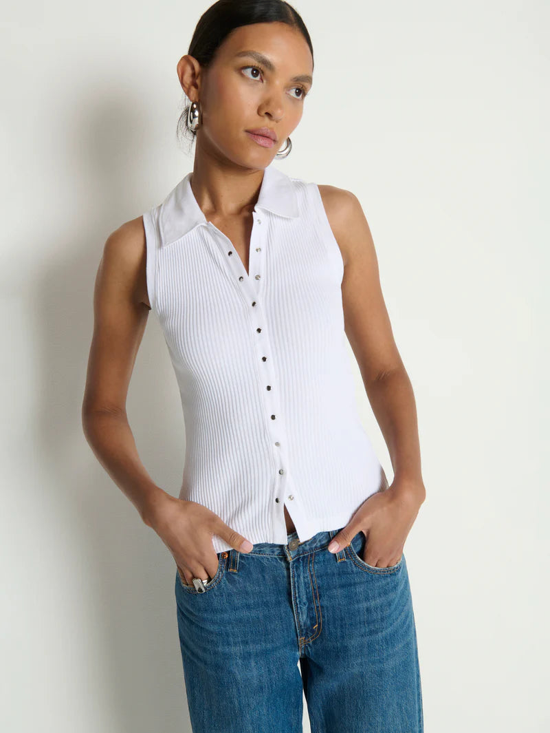 Nation Ltd. Jaylin Polo Top- White