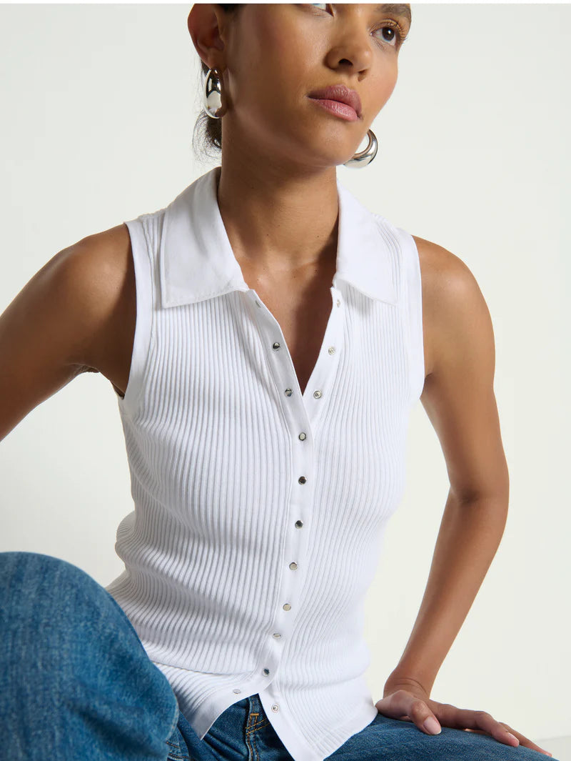 Nation Ltd. Jaylin Polo Top- White