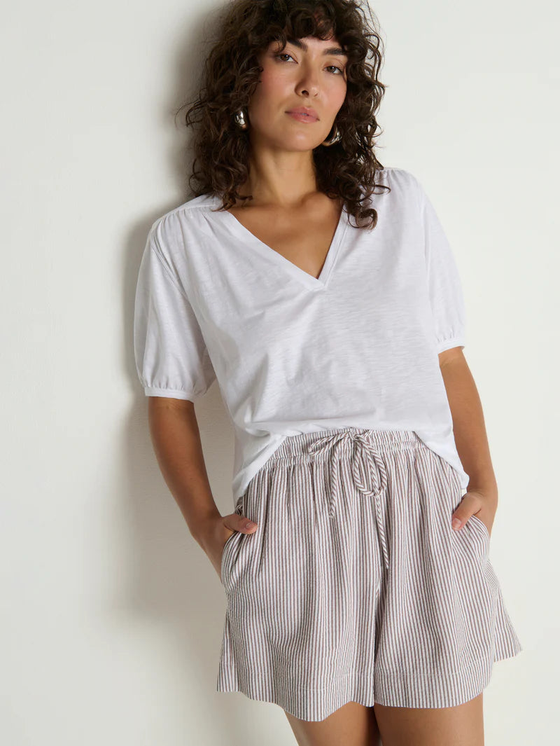 Nation Ltd. Josie Short- Praline Stripe