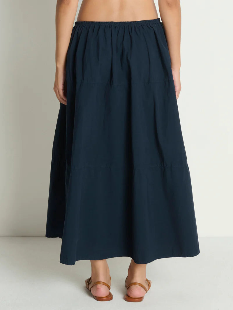Nation Ltd. Karin Tiered Skirt- Navy Night Sky