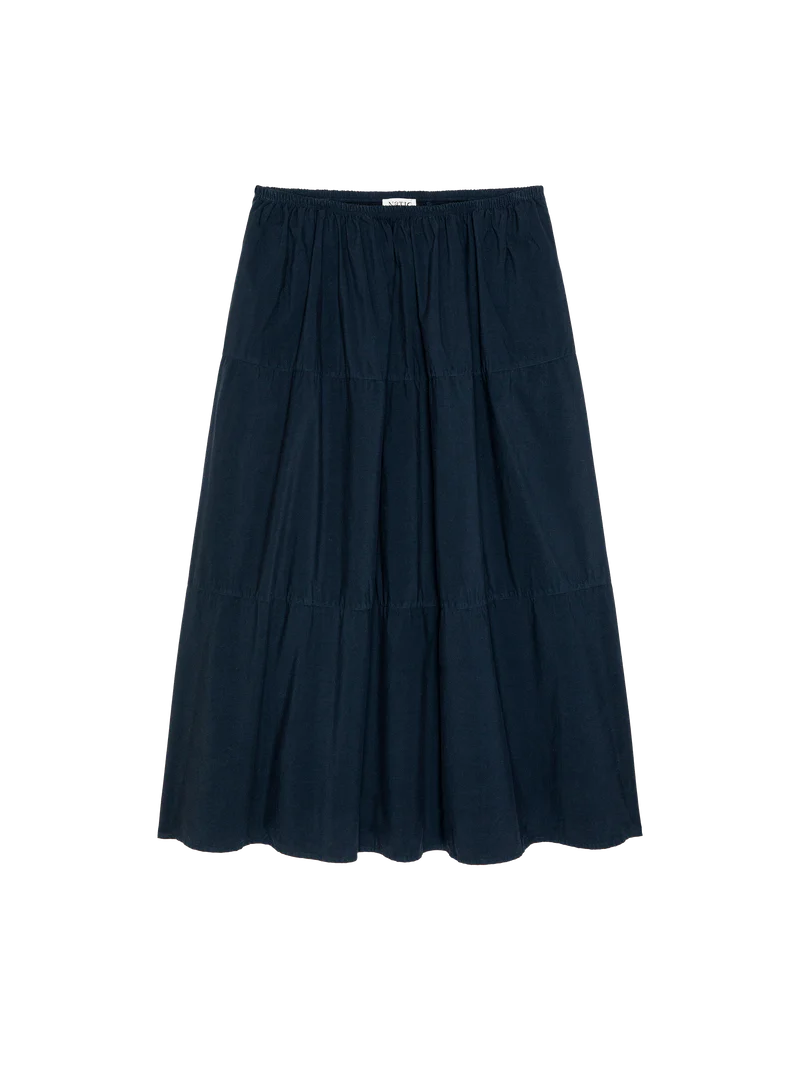 Nation Ltd. Karin Tiered Skirt- Navy Night Sky