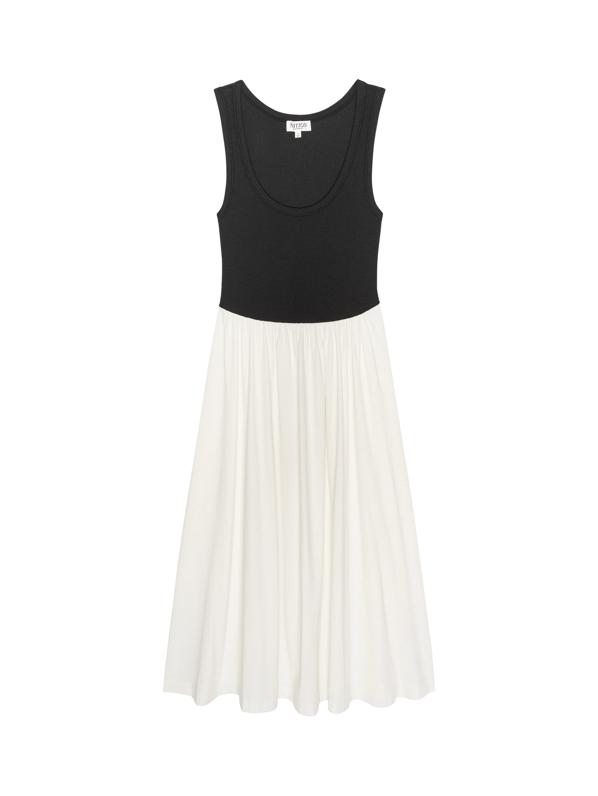 Nation Ltd Karla Midi Dress- Porcelain Color Block