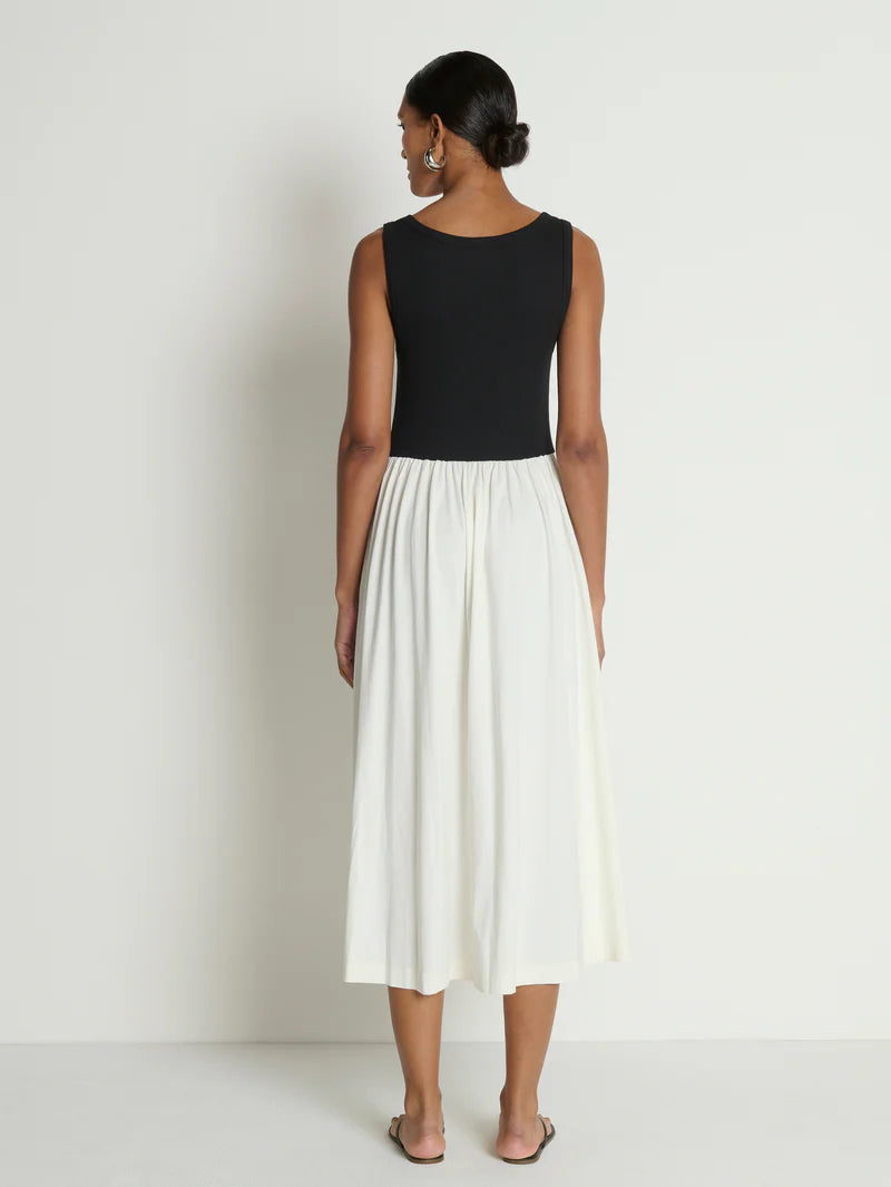 Nation Ltd Karla Midi Dress- Porcelain Color Block