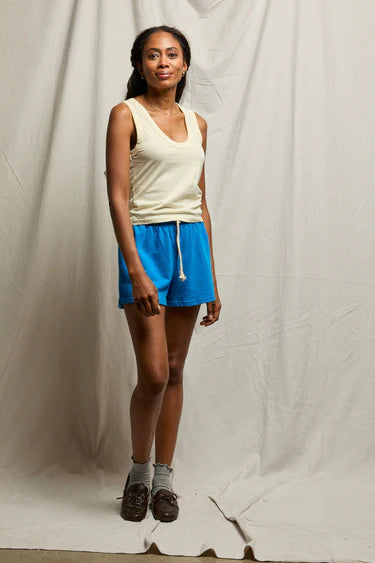 Perfect White Tee Khara Cotton Binded Tank - Custard