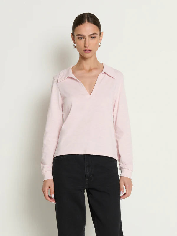 Nation Ltd. Kimberley Polo Tee- Blush