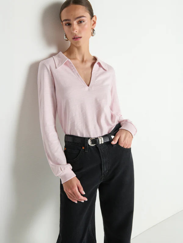 Nation Ltd. Kimberley Polo Tee- Blush