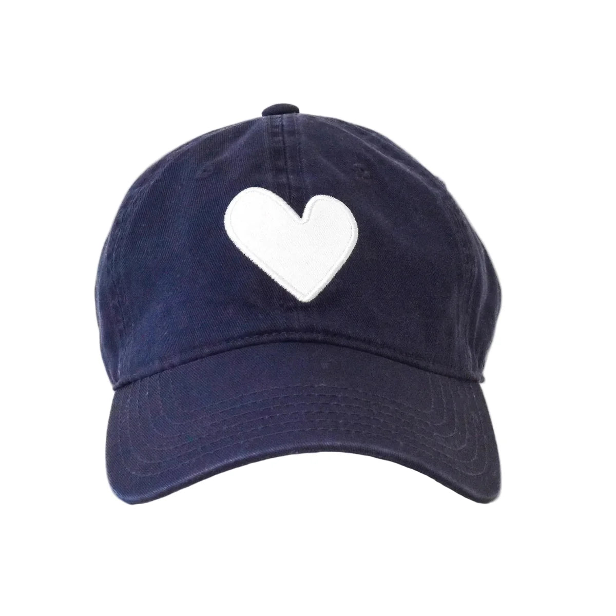 KERRI ROSENTHAL Baseball Hat Heart Patch- Navy
