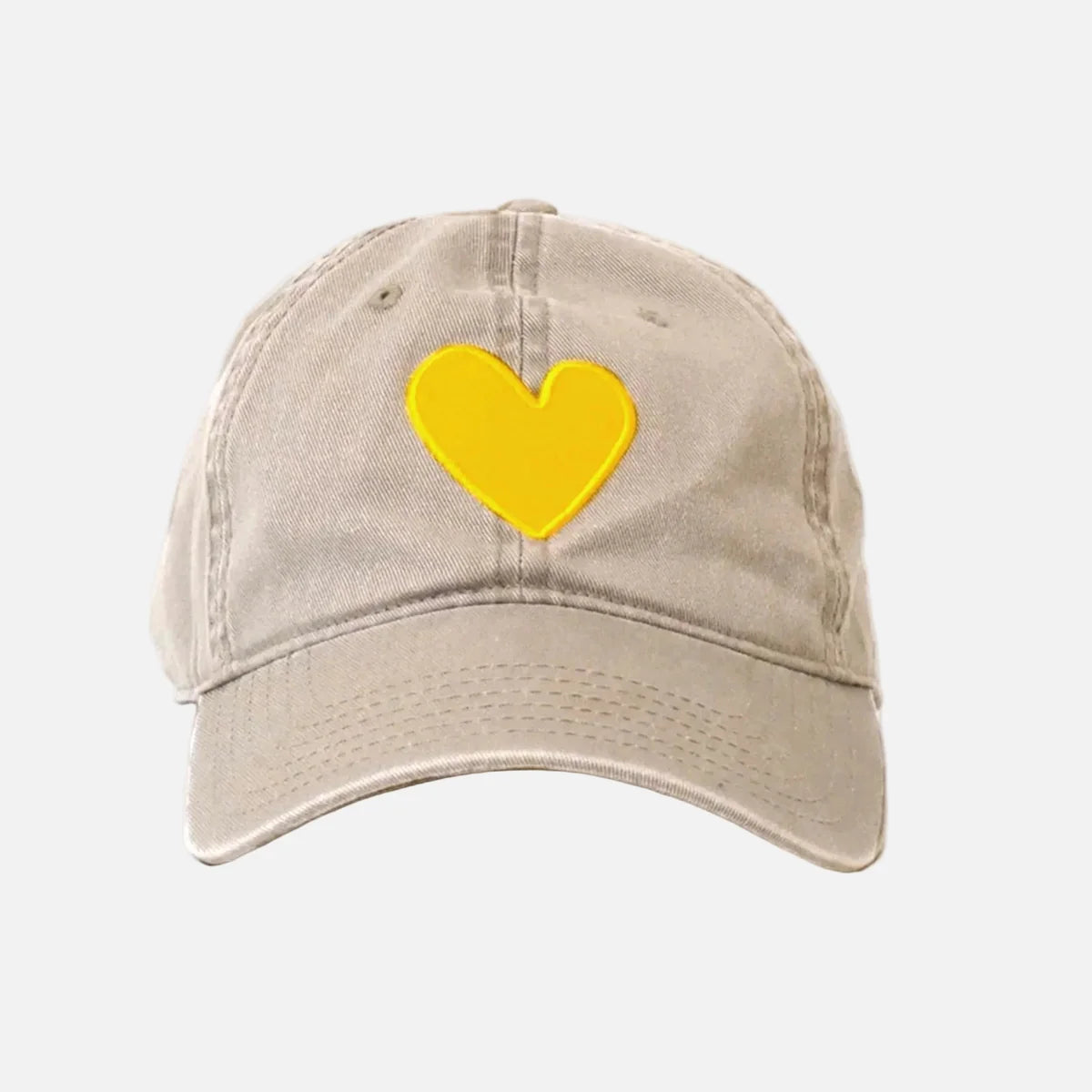 KERRI ROSENTHAL Baseball Hat Heart Patch- Sand/ Sunshine