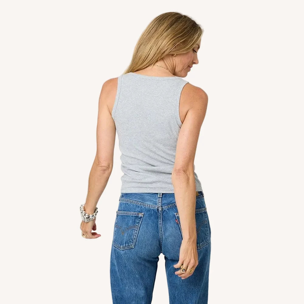 KERRI ROSENTHAL KR Tank- Heather Grey