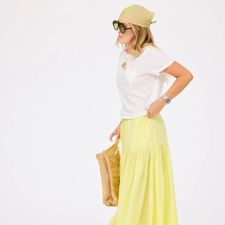 KERRI ROSENTHAL Slub Tee- White
