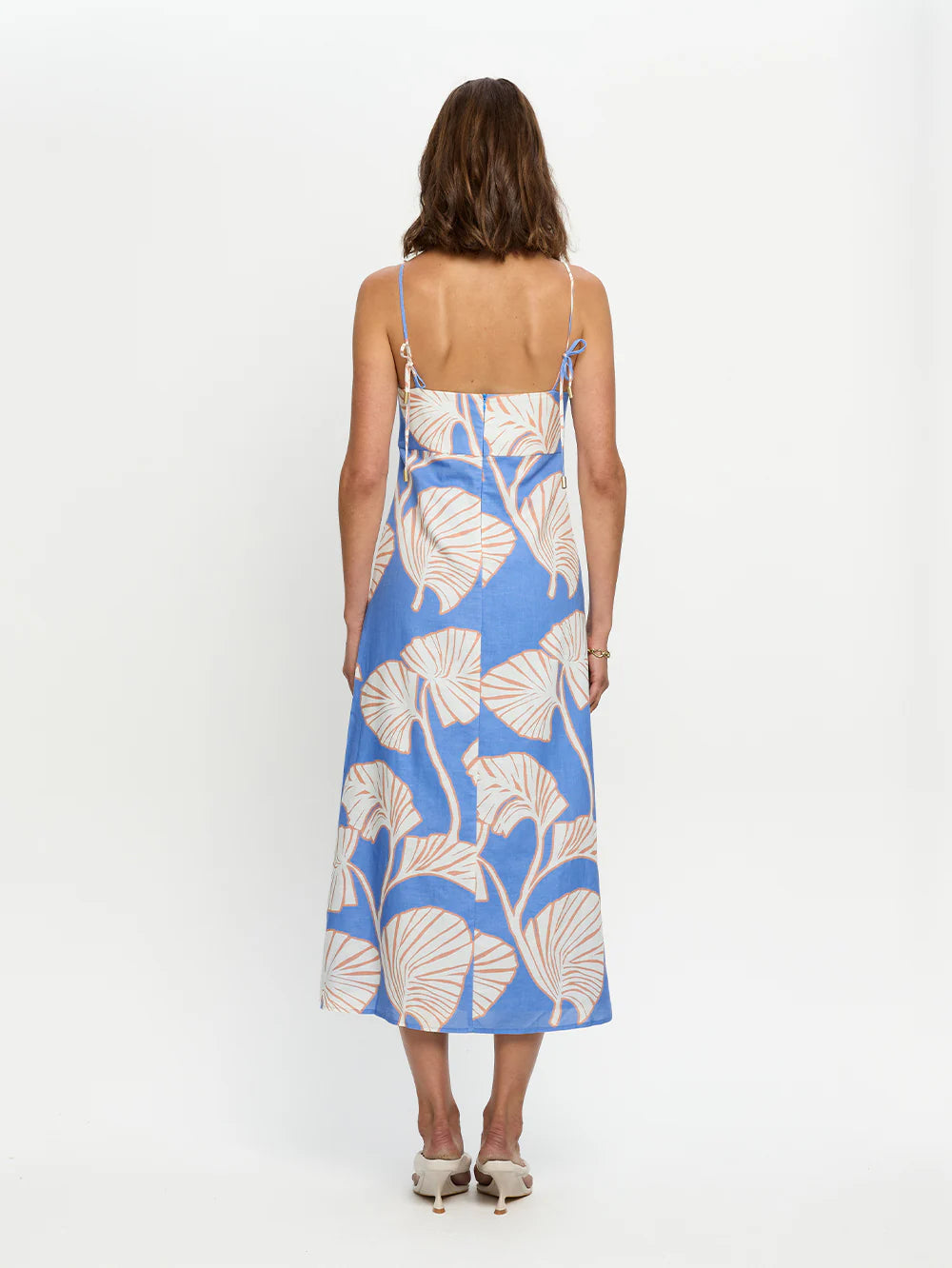 Kivari Ilana Midi Dress - Blue Ivory