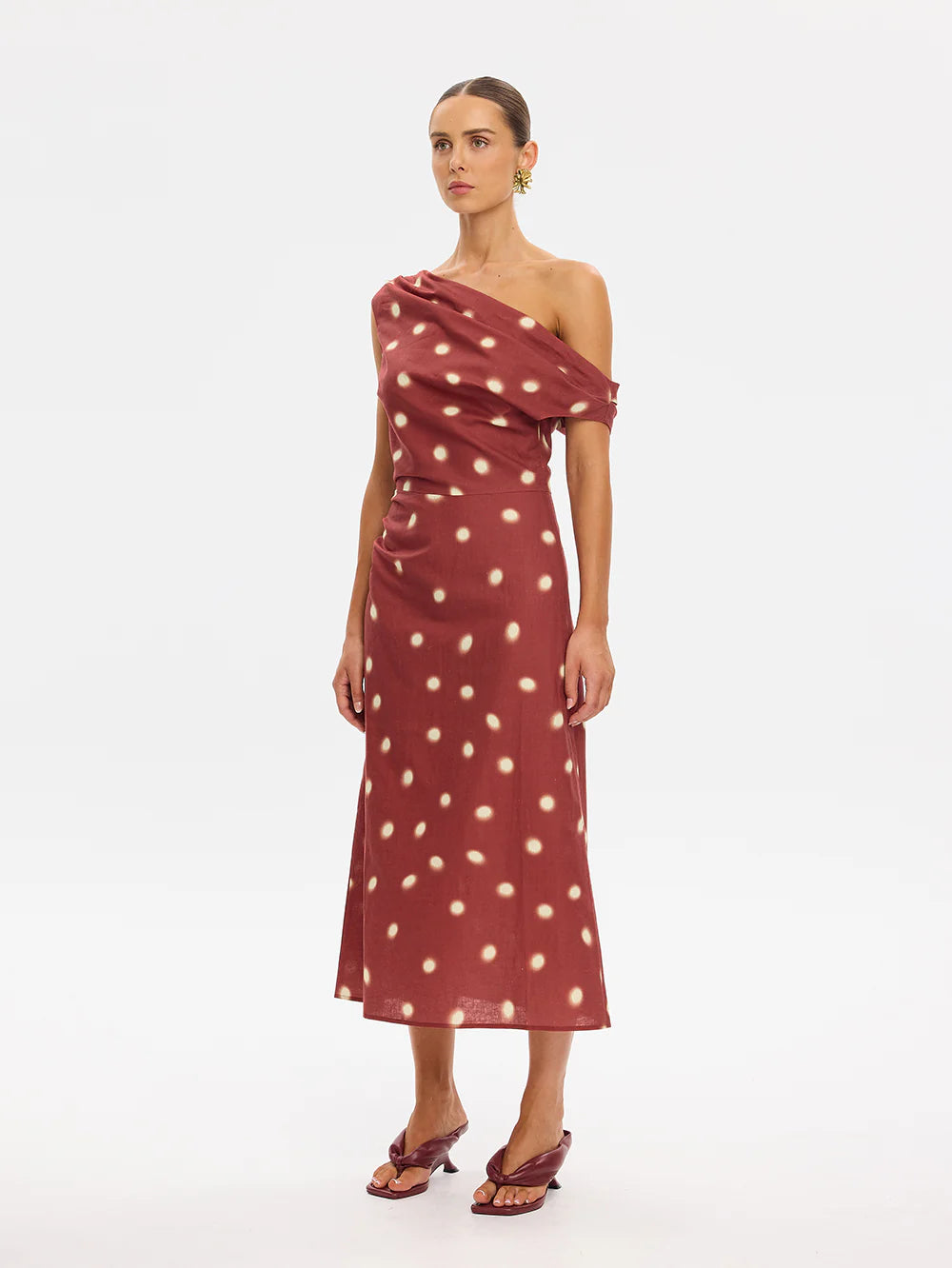 Kivari Saro Midi Dress- Brick
