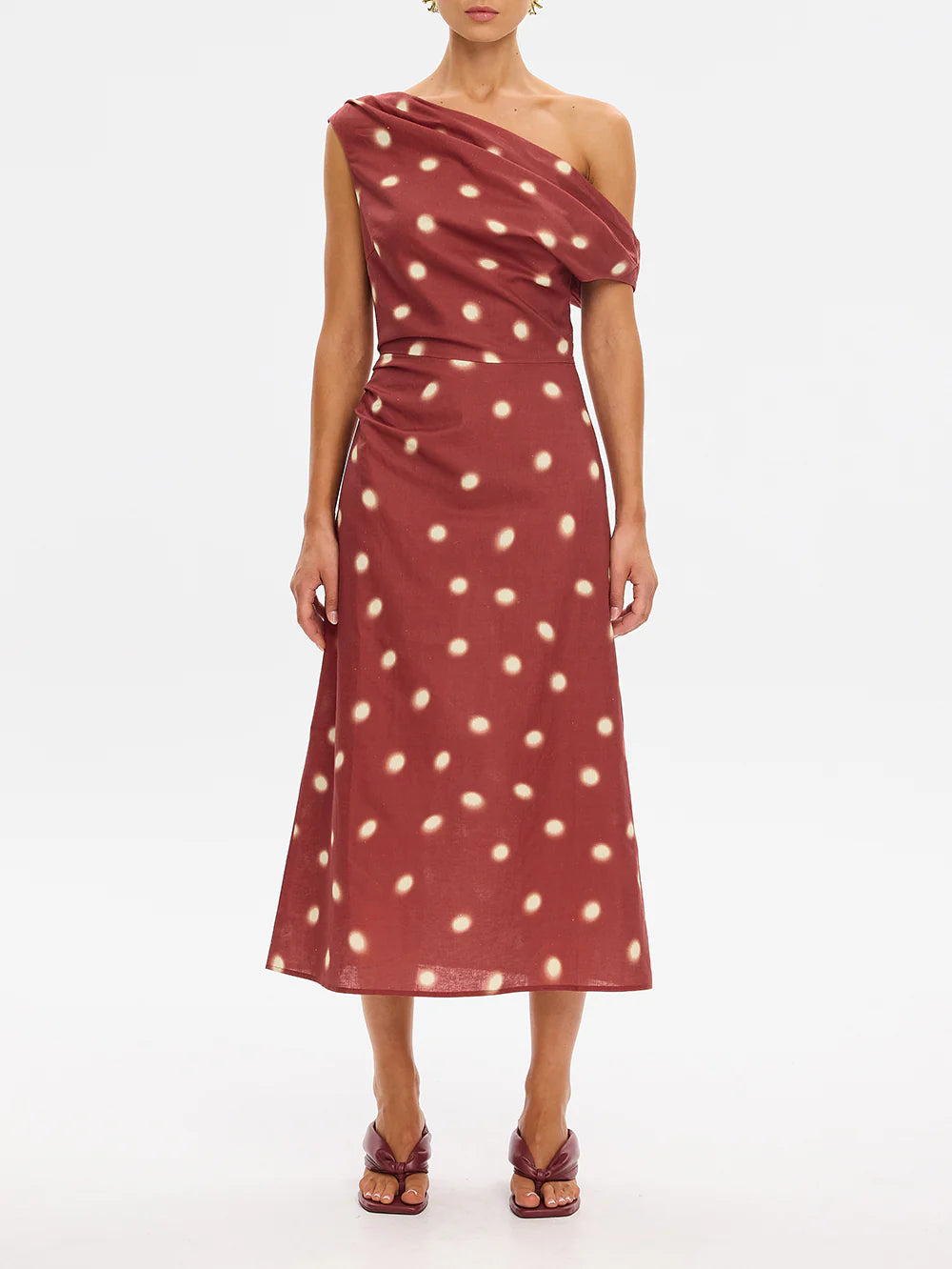 Kivari Saro Midi Dress- Brick