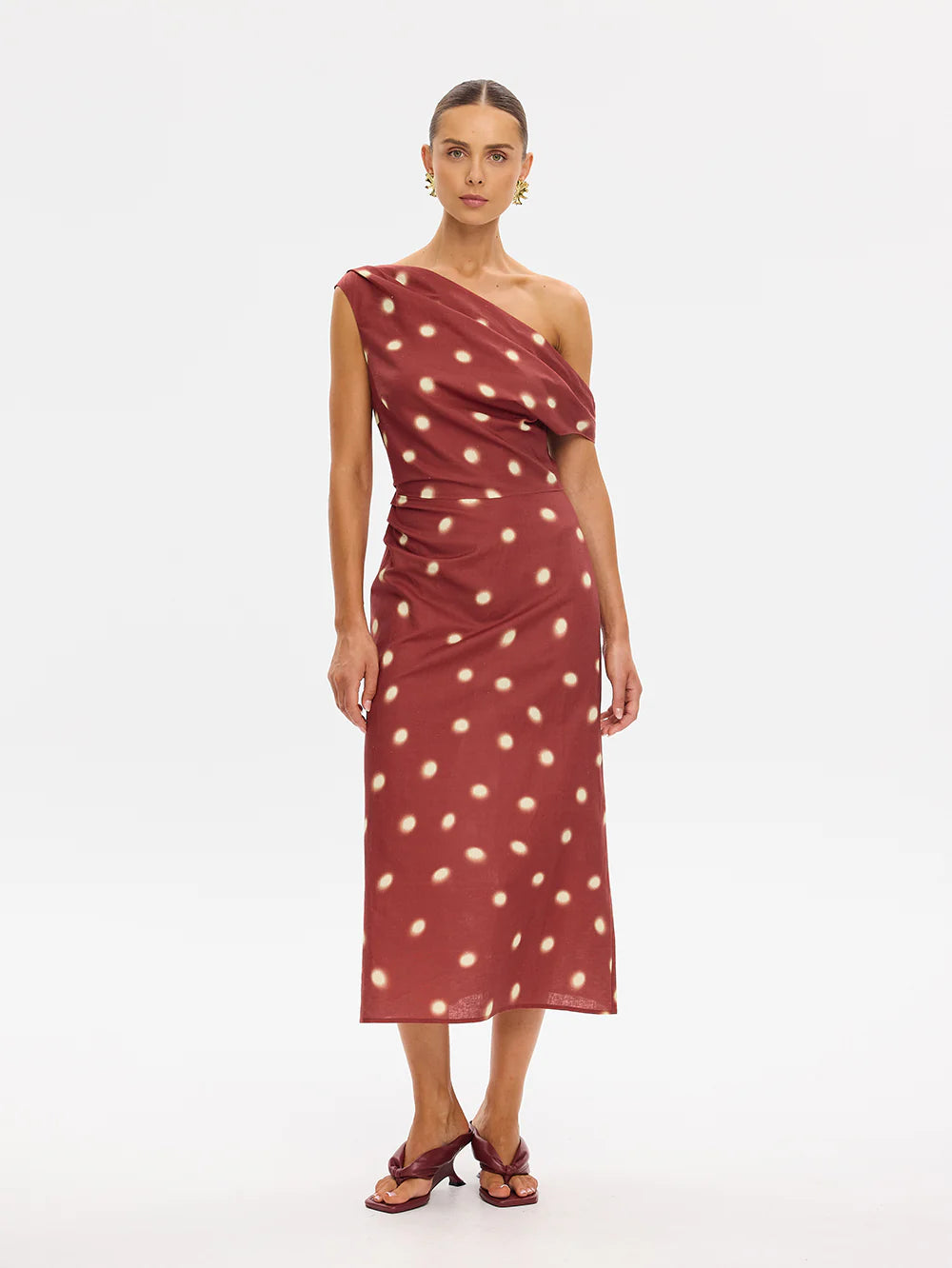 Kivari Saro Midi Dress- Brick